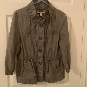 Loft Stylish Jacket with 3/4 Sleeves Gray
